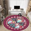 1pc Mandala Round Rug Flannel Fun Playful Design Living Room Bedroom Floor Mat Home Decoration Kids Room Carpet Y82814