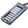 8-Slot Smart Battery Charger for 1.2V Ni-MH AA/AAA Rechargeable Batteries USB Plug and Play Battery