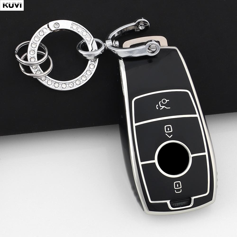 ТПУ Чехол-брелок для ключа автомобиля для Mercedes Benz A C E S G Gls Cla Класса W213 W177 W205 W222 X167 W176 Аксессуары Amg