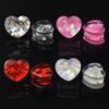 2pcs 8-50mm Colourful Heart-shaped Ear Gauge Tunnels Plugs Ear Expander Stretcher Body Jewelry for Women Men