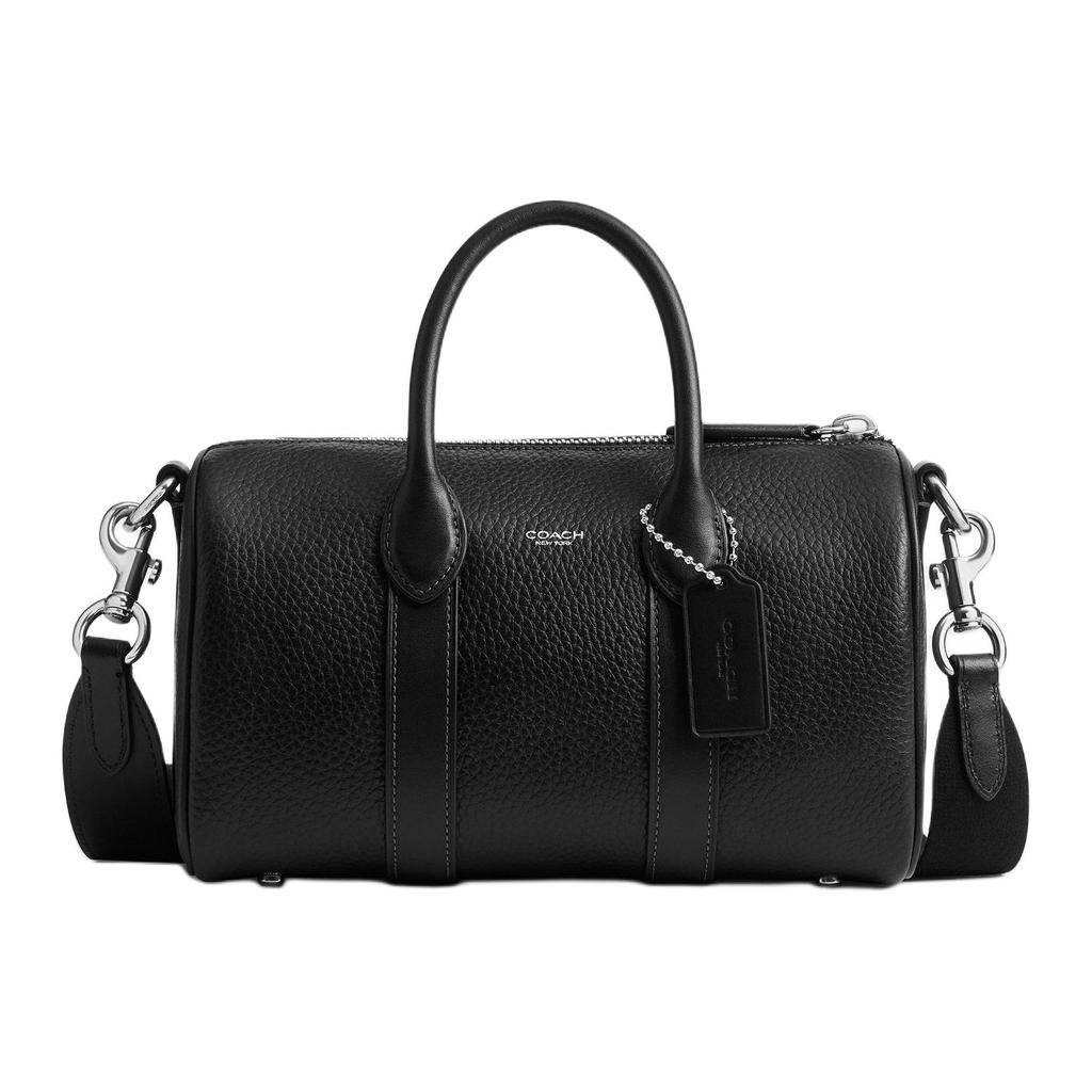 Coach Compass 25 Zipper Closure Leather Tote Bag Medium Unisex tote bags Black CCB83-BLK