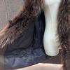 ~ Excellent Fur, Raccoon Fur Collar, Suede Jacket, Down Jacket