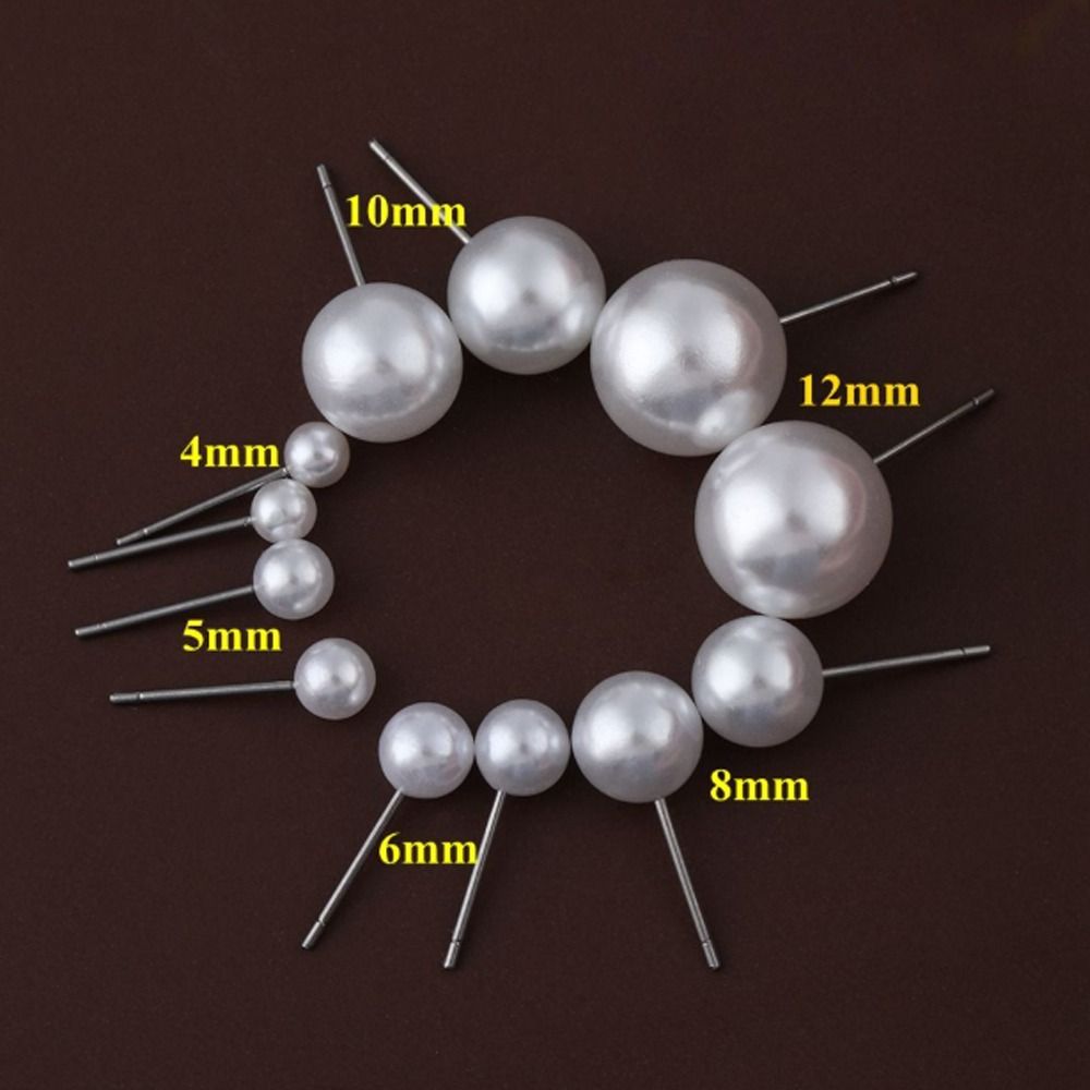 Round Shape Round Ball Earrings 4mm 5mm 6mm 8mm 10mm 12mm Ear Stud New Pearl Earrings Women