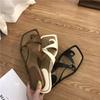 Romanesque Style Slippers for Women's 2024 Summer New Korean Version One Foot Casual Beach Vacation Sandals
