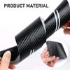 4Pcs Fashion New Styling Universal Imitation Carbon Fiber Leather Car Door Sill Protection Strip Decorative Car Interior Sticker