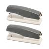 2PCS Office Stapler Prevent Slip Portable Stable Durable Ergonomic School Stapler for Students Grey