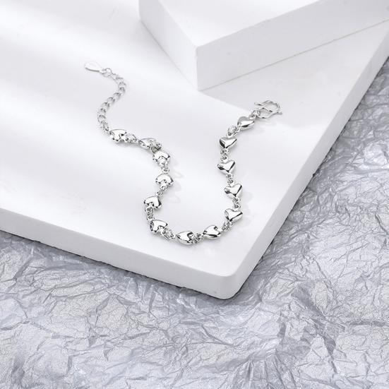 Женский браслет, регулируемый, милый, романтичный, яркий, блестящий, универсальное украшение, подарок на день рождения, полное сердце любви