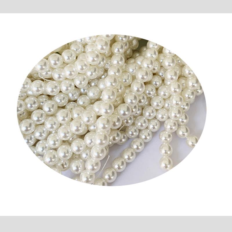 Круглые бусины с перламутровым покрытием 4-35 мм с прямыми отверстиями, экологически чистый АБС-пластик для ручного шитья поделок