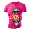 New Summer Gym Dumbbell Casual Tough Guy Muscle Men's T-Shirt 3D Printing Breathable Lightweight Sports Quick Dry Short Sleeves