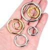 Metal O Ring Spring Clasps Multi Size Openable Round Keychain Bag Clips Hook Dog Chain Buckles Connector DIY Jewelry Making