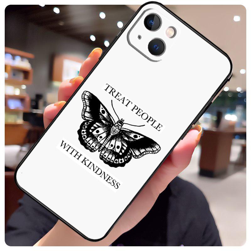 Treat People With Kindness Case For iPhone 16 14 15 Pro Max 12 13 Mini 11 15 Pro Max Plus X XS Max XR Phone Cover