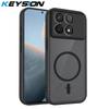 KEYSION Магнитный чехол для телефона Xiaomi POCO F8 Pro Силикон+ПК Матовый Полупрозрачный Прозрачный Ударопрочная Задняя крышка для POCO F8 Ultra