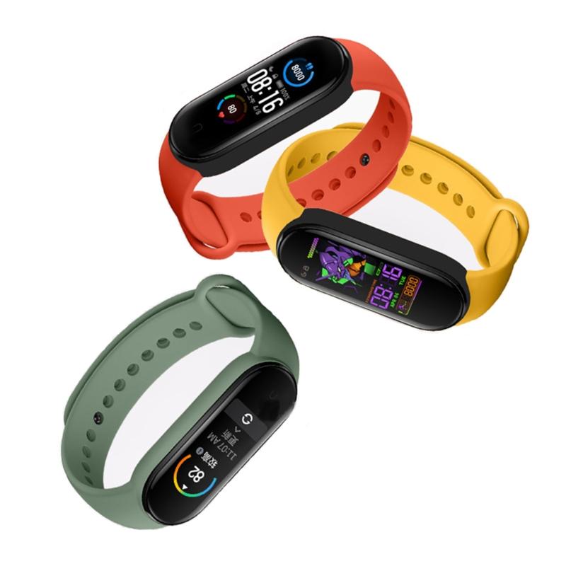Быстросъемные силиконовые ремешки для смарт-часов Mi Band 6 5, моющиеся, аксессуары для часов.