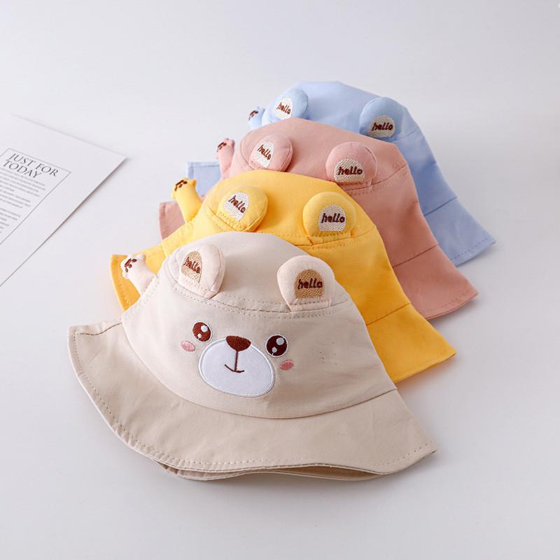 Cute Bear Bucket Hat For Baby Boys And Girls Spring Summer Sun Hat