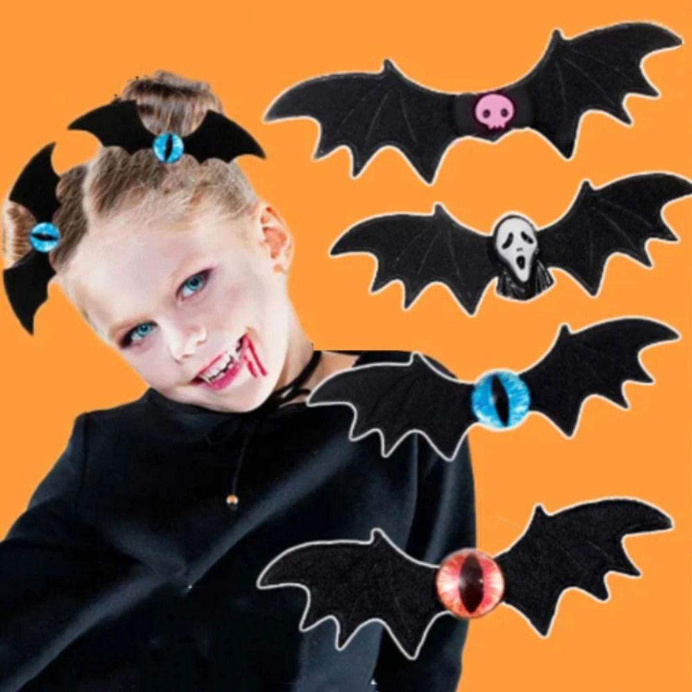 Ghost Bat Wings Hair Clip Lolita Bat Duckbill Clip Cute Halloween Hairpin Girls