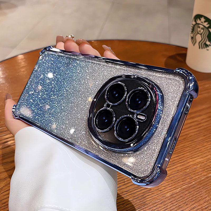 Чехол Magic7 Блестящий Чехол для телефона Для Huawei Honor Magic7 6 5 pro lite X9C 200 Smart Задняя часть Прозрачный Роскошный Женский Чехол Magic7pro