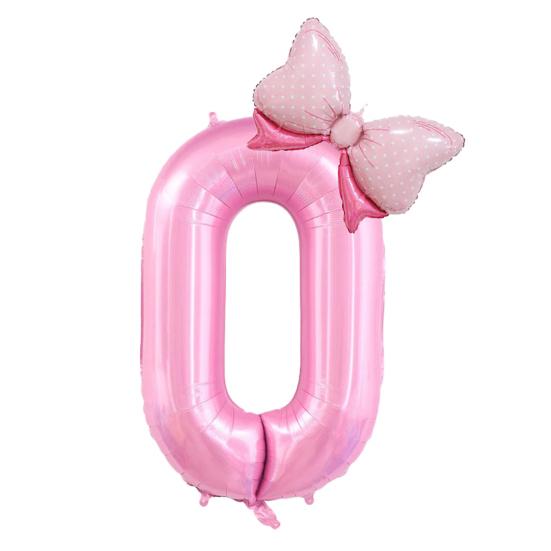 Набор воздушных шаров для вечеринки "Счастливый", 40 дюймов, номер, форма банта, воздушный шар из алюминиевой фольги с надувной соломинкой CLE