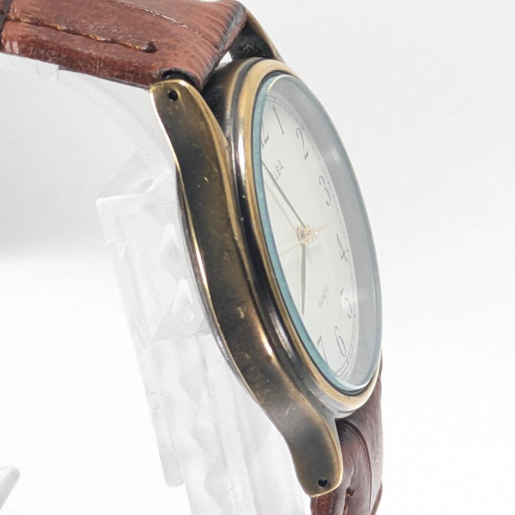 [Б/У] SEIKO ALBA Мужские На Батарейке Замена Ремешка Рабочее Состояние S-62