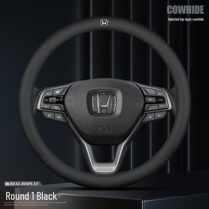 Оригинальная кожаная крышка рулевого колеса Honda: Подходит для Accord, Civic, CRV, Haoying, Binzhi, XRV, Ультратонкий, Противоскользящий.