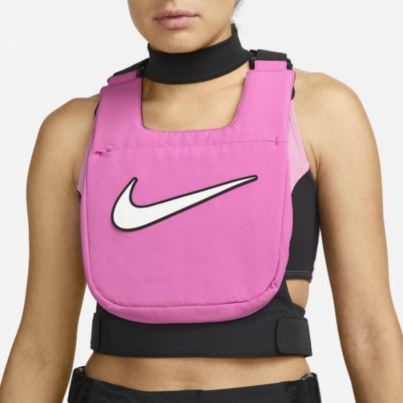 Nike Жилет X AMBUSH Collaboration Vest Color Block с большим логотипом и скрытым карманом, женский жилет, розовый CW7996-623