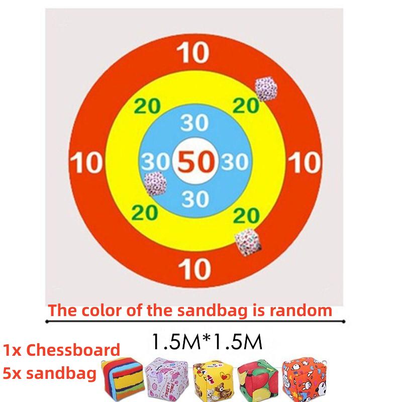 Тимбилдинг На открытом воздухе Взаимодействие родителя и ребенка Игрушка для бросания мешочков с песком Бросание по мишени Реквизит для веселой игры Игрушки для командной тренировки детей