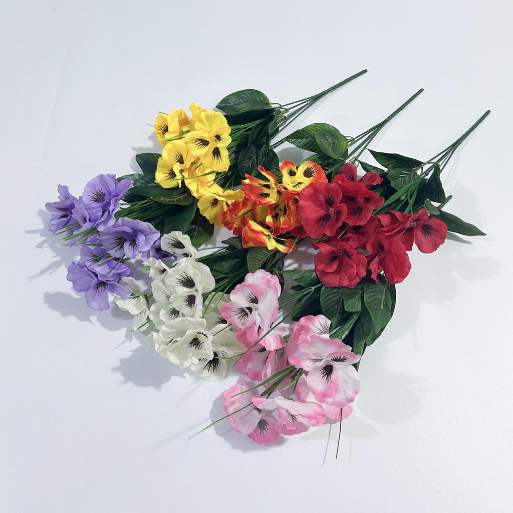 Искусственный цветок фаленопсис, анютины глазки, украшение для домашнего обеденного стола, орнамент