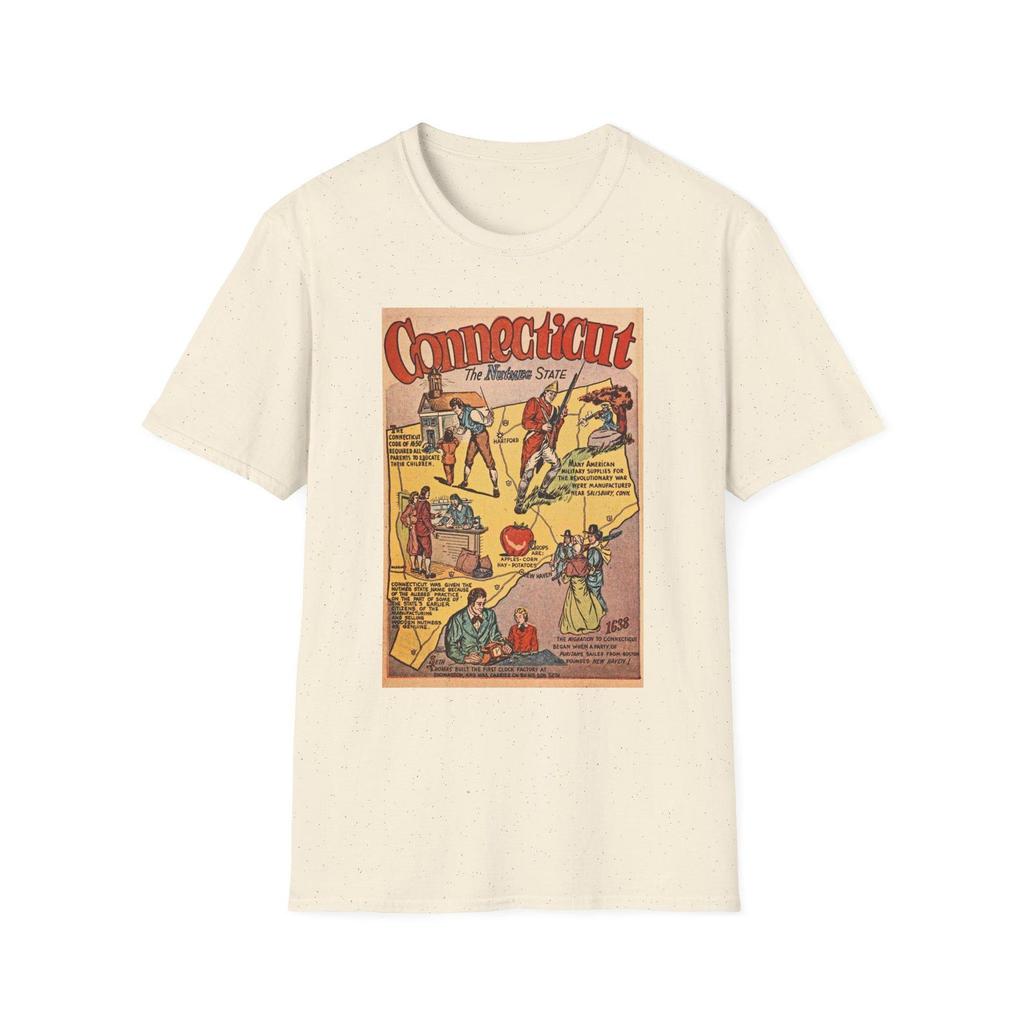 Connecticut Vintage Map T-Shirt and kids tshirt | Retro Travel Poster Graphic Tee | USA Travel Gift Shirt and kids tshirt