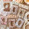 10pcs/pack Decor Scrapbook Vintage Sticker Materials Paper Retros Flower Framework DIY Junk Journal Collage Photo Album Retro Stickers