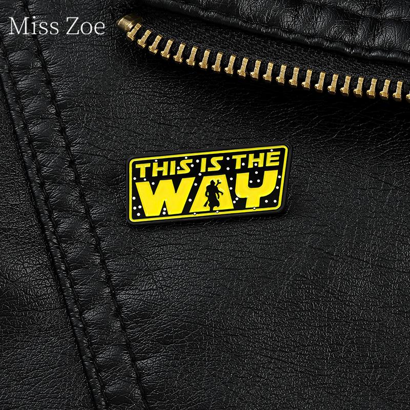 Забавный баннер Эмалевые значки Пользовательский текст Диалог Путь Броши Джинсовые лацканы Значок Крутой панк-стиль Ювелирные изделия для женщин Подарки