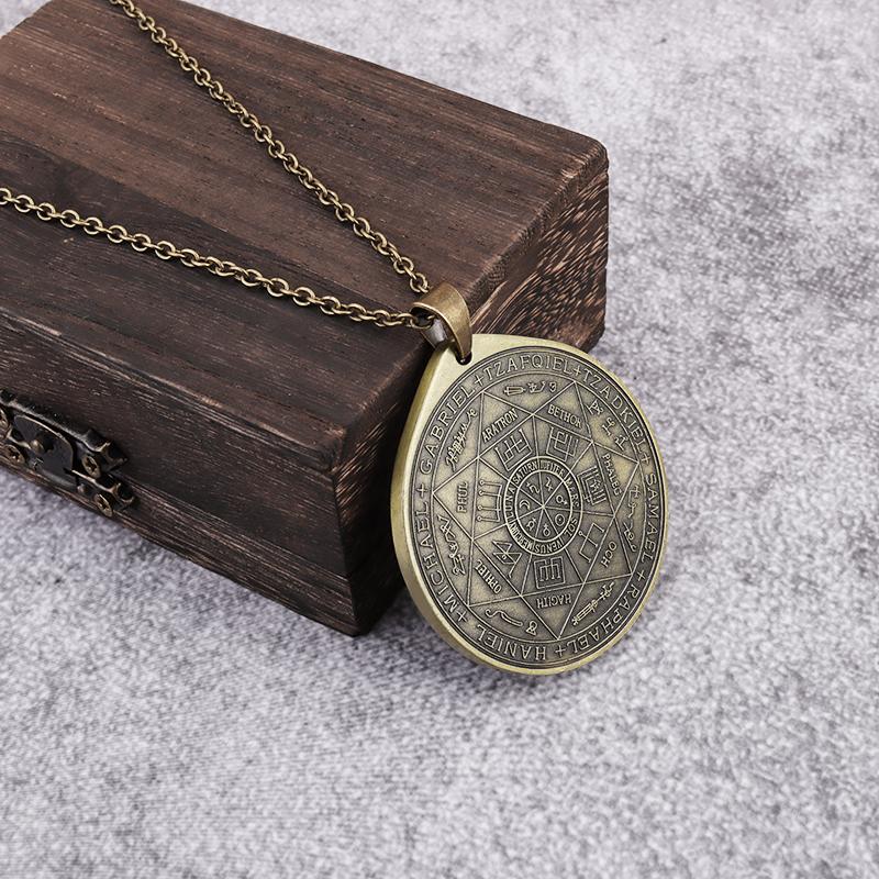 Ожерелье «Печать семи архангелов» для мужчин, винтажное ожерелье-талисман Соломона, защитные украшения