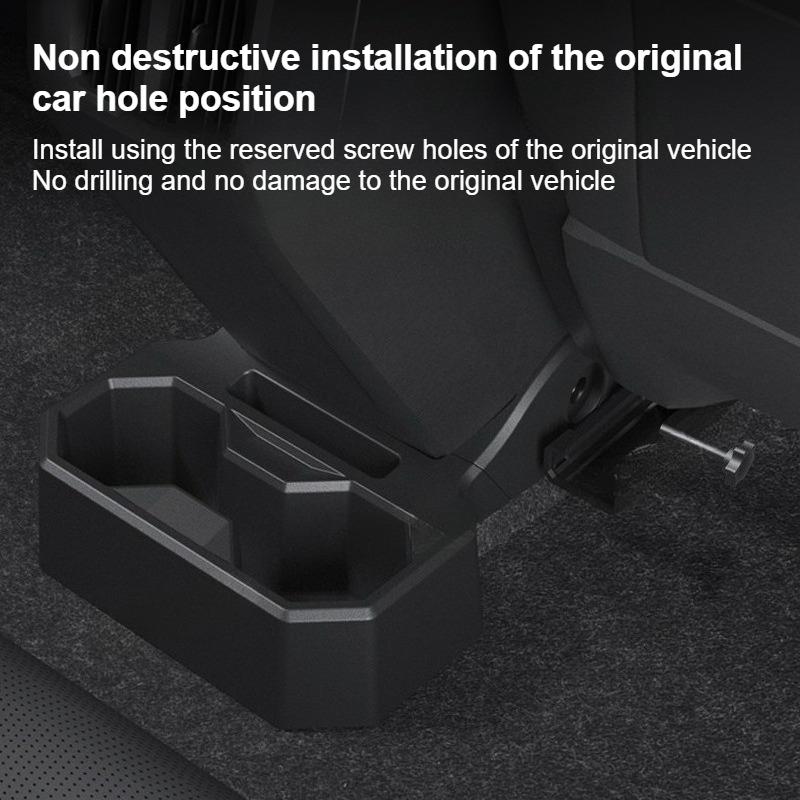 For 2025 2025 Chevrolet Trax Rear Multifunctional Water Cup Holder Storage Box Car Interior Accessories Organizer ABS