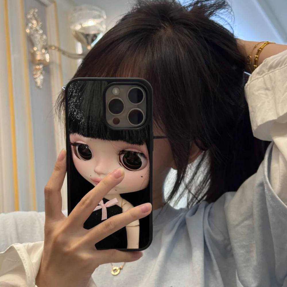 Темная милая кукла Девочка Жесткий пластиковый чехол для телефона Для Iphone 17 Air 16 15 14 13 12 11Pro Max PC TPU Чехол