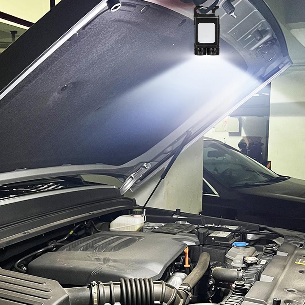 Mini Keychain Light COB Lantern Mutifuction Portable LED Flashlight USB Rechargeable Work Light Outdoor Camping Emergency Torch