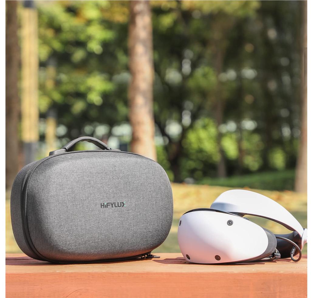 SHEAWA Чехол для PS VR2 Чехол для хранения Чехол для переноски Сумка Ударопрочный Жесткий чехол из ЭВА Может хранить такие аксессуары, как основное устройство PlayStation VR2, контроллер,