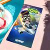 Полотенце Talking Tom & Friends, Микрофибра, Пляжное полотенце, Быстросохнущее, Без песка, Ультратонкое волокно, Супермягкое.