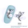 2 Pieces 3D Silver Nail Art Jewelry Japanese Nail Decoration High Quality Zircon Crystal Manicure Zircon Diamond Amulet