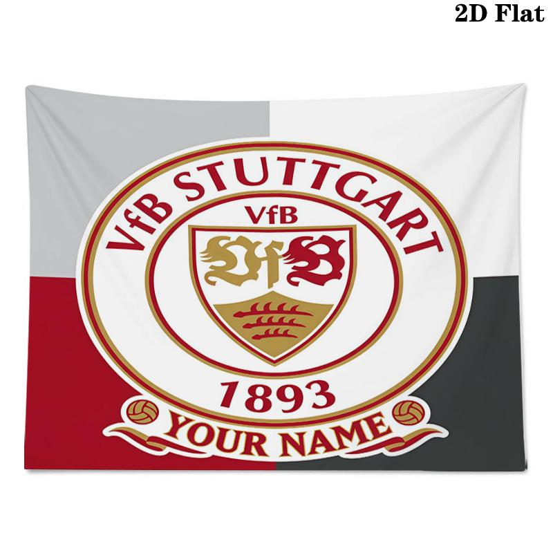 Custom Name VfB Stuttgart Printed Tapestry – Wall Hanging for Bedrooms, Dorms, and Home Decor