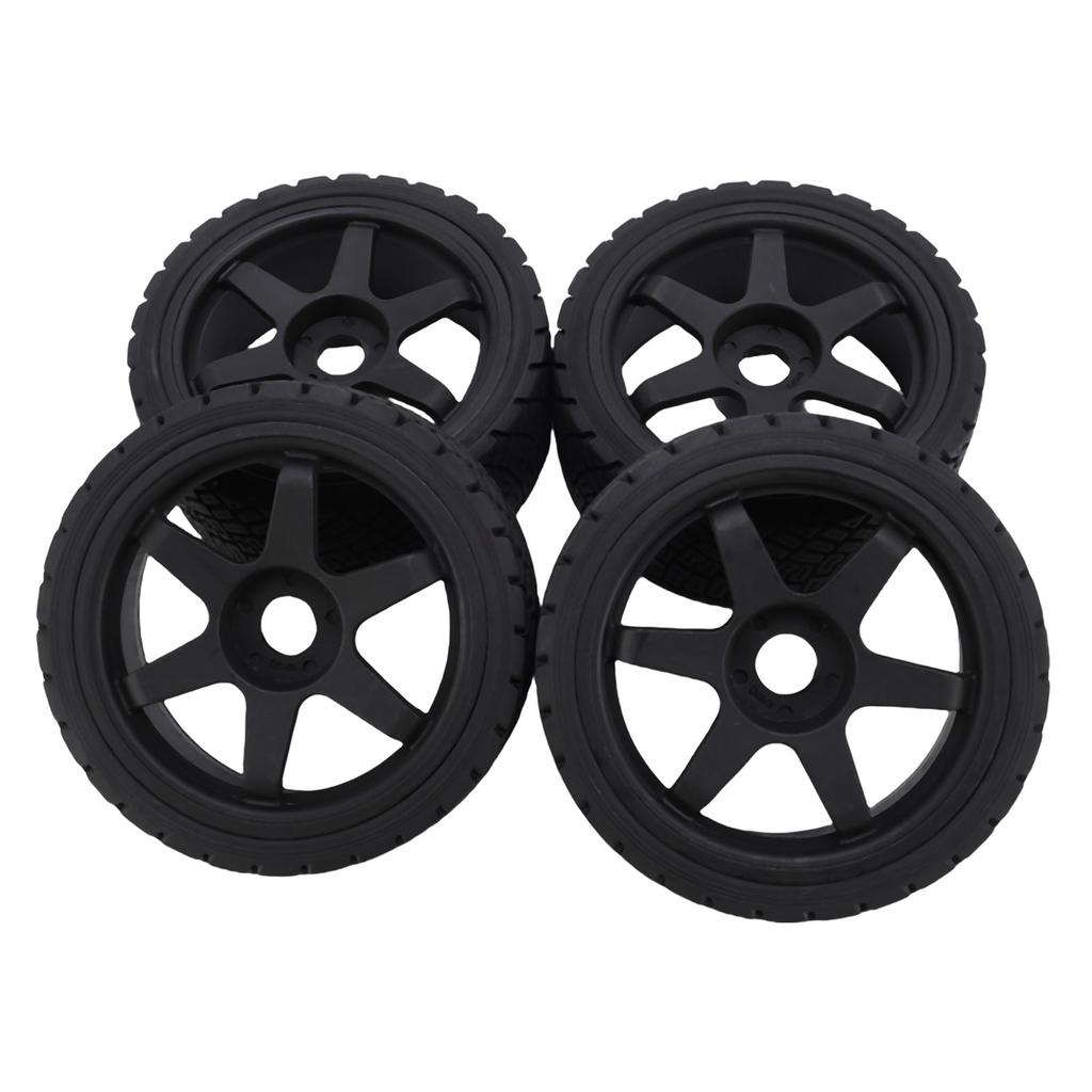 4pcs 1 7 1 8 RC Rally Car Tires Wheel Rims Sturdy Plastic Fashionable 17mm RC Rally Racing Tyres Replacement for ARRMA