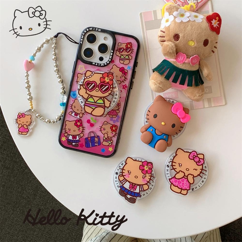 Sanrio Y2K Hello Kitty Cute Cartoon Magnetic Phone Case For IPhone 12 13 14 15 16 17 Pro Max Protective Cover with Stand Fundas