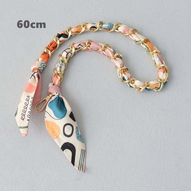 Новый модный бренд женские сумки аксессуары цепи съемные цветочные золотые серебряные металлические шелковые ремешки женские DIY цепи ручки для сумок