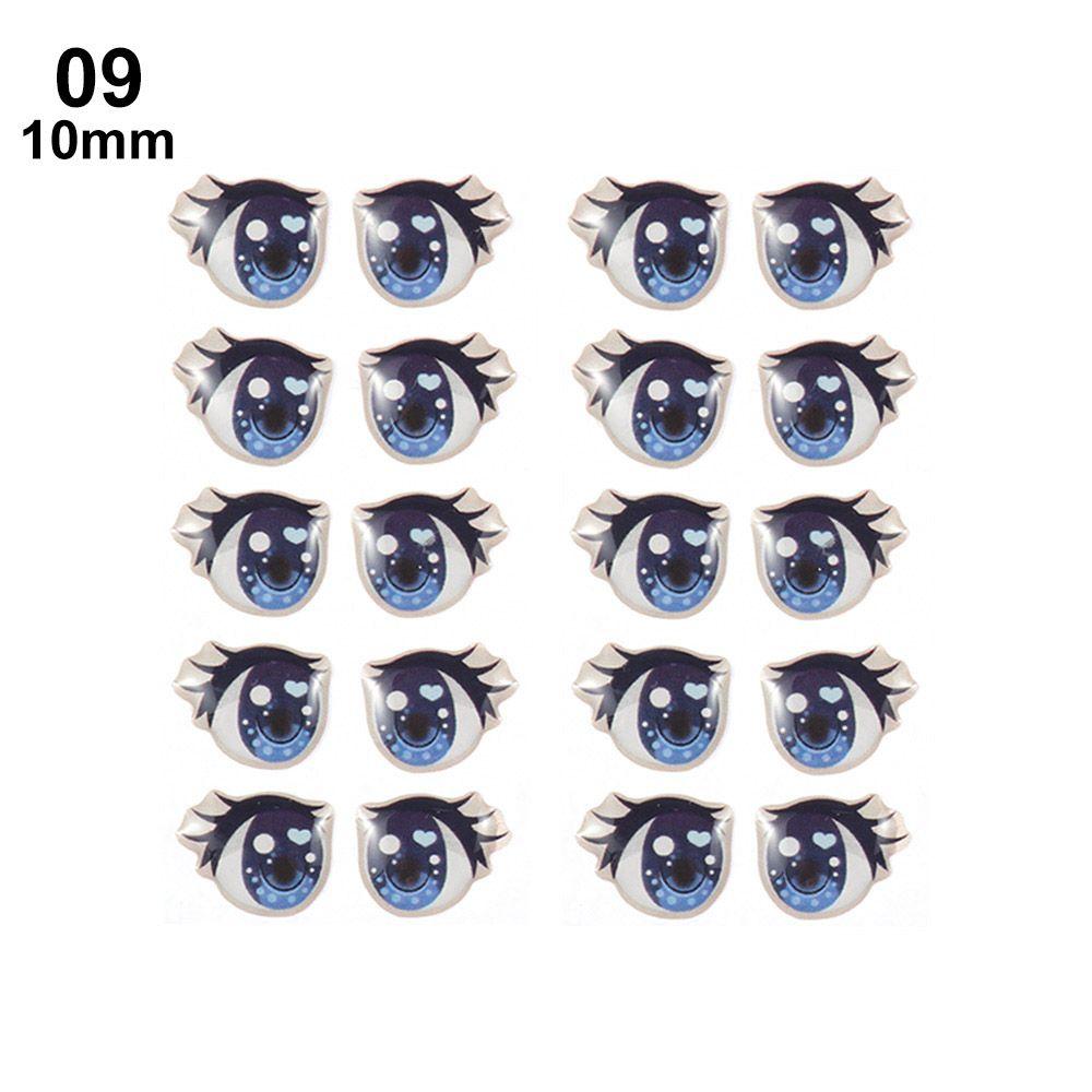 Anime Figurine Doll Cartoon Eyes Stickers Clay Decals Love Cute Sticker Face Organ Paster