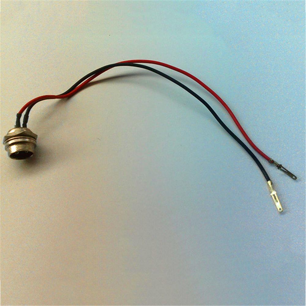 Three-hole Round Head 3 Pin Prong Charging Port Jack Socket Inline Connector Battery Charging