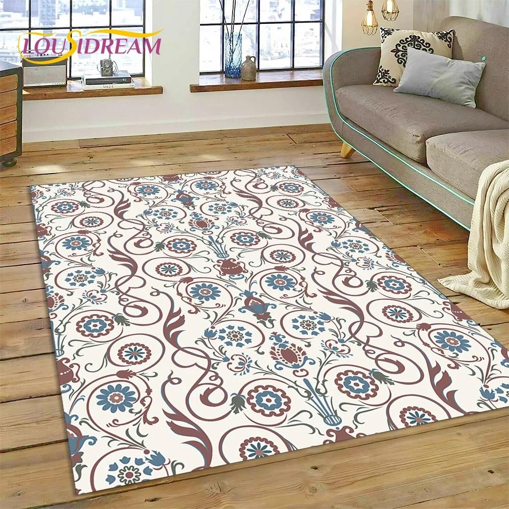 Последний скандинавский турецкий ковер в стиле Богемия Кельт для гостиной, спальни, домашнего декора, напольный коврик, нескользящее украшение для дивана, коврик для двери