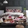 High Heels Retro Perfume Lipstick Cosmetics Nail Polish Bedding Set Duvet Cover Pillowcase Quilt Cover Double Bed Home Textile