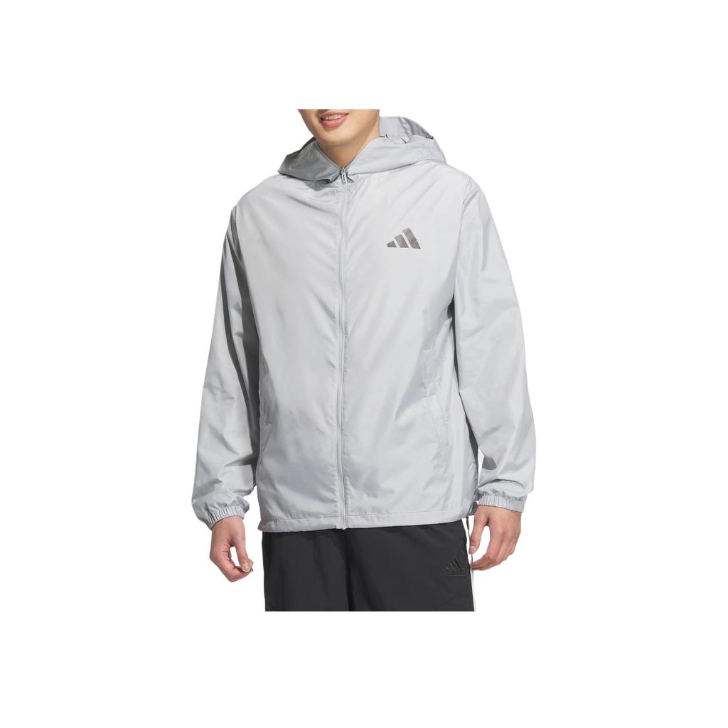 adidas Удобная Стильная Универсальная Однотонная Куртка Куртка Унисекс Серо-Зеленый Камень KA9290