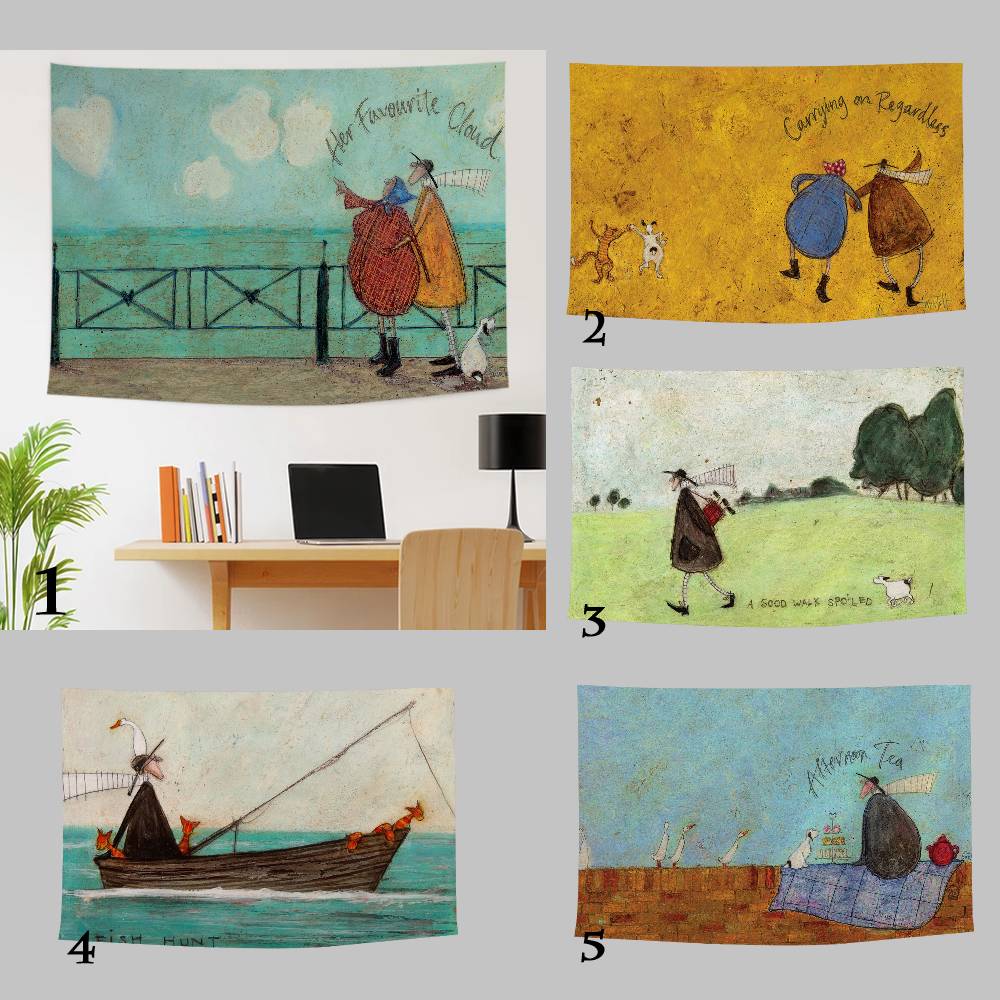1PC SSam Toft Retro Nostalgia Colorful Tapestry Wall Hanging Bohemian Wall Tapestries Mandala Wall Hanging Sheets