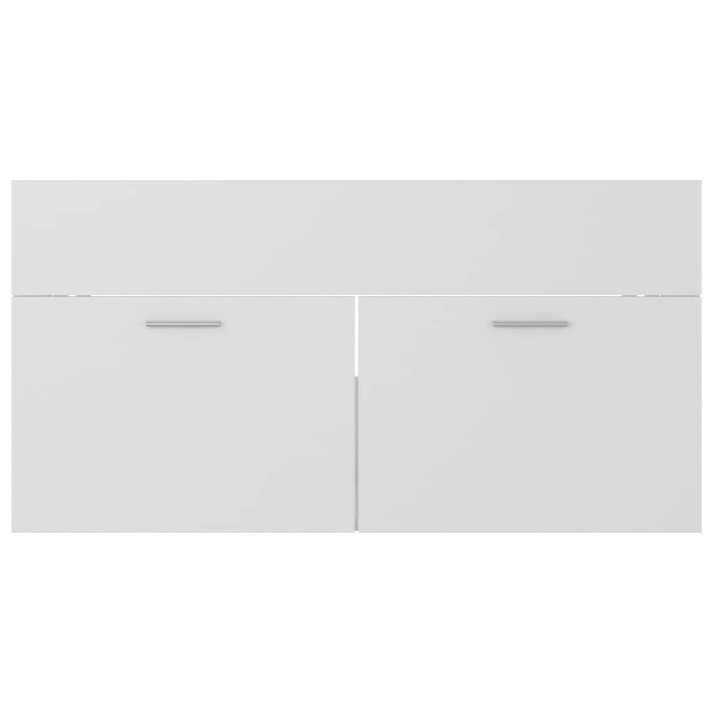2 Piece Bathroom Furniture Set White Particleboard