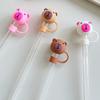Capibala Silicone Sealing Straw Plug Reusable Drinking Dust Cap Cartoon Plugs Tips Cover Kitchen Cup Diy Accessories