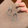 Korean Style Star Earrings: High-End, Niche, Trendy Cold-Tone Jewelry for Women