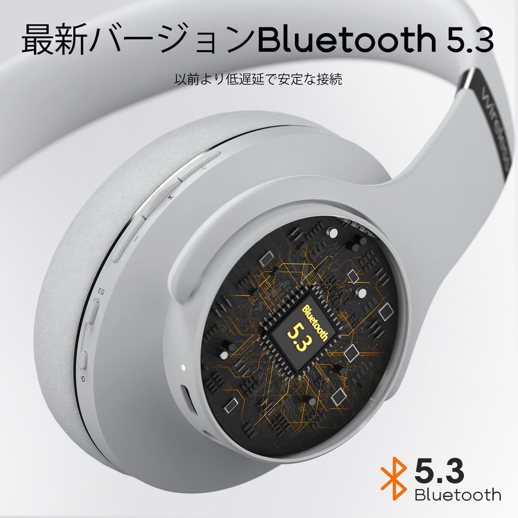 DOQAUS Bluetooth Wireless Up To 80 Hours of Continuous 3EQ Sound Wired Sealed Memory Compatible with Cell and Walkmans LIFE3 Headphones, 5.3,